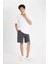 Slim Fit Dar Kesim Cepli Basic Düz Şort R3442AZ24SM 3
