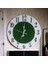 Çimli Ahşap 3D Yuvarlak Duvar Saati, Doğa Temalı, 34 cm, Yeşil Renk 1
