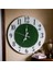 Çimli Ahşap 3D Yuvarlak Duvar Saati, Doğa Temalı, 34 cm, Yeşil Renk 2