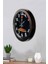 Modern siyah metal duvar saati, 36x36 cm, şık ve kullanışlı tasarım. 3