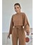 Camel Fitilli Bluz ve Pantolon Takım 3