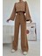 Camel Fitilli Bluz ve Pantolon Takım 4