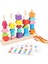 Montessori Ahşap Oyuncaklar Renk Şekil Eşleştirme Bulmaca Oyunu Renkli Boncuklu Renk Biliş Erken Eğitici Oyuncaklar Çocuklar Için Hediye Renk: 5 Sütun (Yurt Dışından) 1