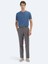 Indigo Düz Bisiklet Yaka T-Shirt 2