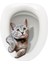 Kedi Işaretleri Tuvalet Kapağı Çıkartmaları Tuvalet Lavabo Tuvalet S Için Eğlenceli Su Geçirmez (Yurt Dışından) 3
