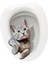 Kedi Işaretleri Tuvalet Kapağı Çıkartmaları Tuvalet Lavabo Tuvalet S Için Eğlenceli Su Geçirmez (Yurt Dışından) 4