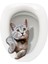 Kedi Işaretleri Tuvalet Kapağı Çıkartmaları Tuvalet Lavabo Tuvalet S Için Eğlenceli Su Geçirmez (Yurt Dışından) 5