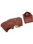 10 Noel Ş Kutuları 3.5''x3.5''4.7'' Kırmızı Kar Taneleri (Yurt Dışından) 4