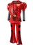 Çocuklar Kırmızı Kostüm Polyester Sahne Üst ve Pantolon Parti Için 110 cm (Yurt Dışından) 2