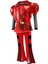 Çocuklar Kırmızı Kostüm Polyester Sahne Üst ve Pantolon Parti Için 110 cm (Yurt Dışından) 4