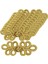 10PAIR Çin Knots Frog Düğmeleri Dikiş Kapatma Bağlantı Ediniler Hanfu Kıyafet Diy Altın (Yurt Dışından) 3