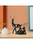 Geyik Heykelleri Minyatür Figürinler Heykel Modern Süsleme Raf Ev Için B_black (Yurt Dışından) 5