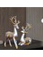 2 Çift Geyik Heykeli Dekor El I Fotoğraf Prop Dekoratif Stag Argent (Yurt Dışından) 5