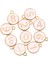 10PCS 0-9 Emaye Numarası Koltuklar Dıy Küpe Anahtarlık Zanaat Malzemeleri Dayanıklı Pembe (Yurt Dışından) 3