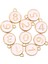 10PCS 0-9 Emaye Numarası Koltuklar Dıy Küpe Anahtarlık Zanaat Malzemeleri Dayanıklı Pembe (Yurt Dışından) 4