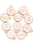 10PCS 0-9 Emaye Numarası Koltuklar Dıy Küpe Anahtarlık Zanaat Malzemeleri Dayanıklı Pembe (Yurt Dışından) 5