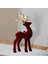 Ren Geyiği Elk Noel Ağacı Dekorasyon/parıltılı Heykeli Dıy El Sanatları Dekoratif Kırmızı (Yurt Dışından) 3