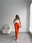 Pantolon Kapalı Cep 3 Düğme Detaylı - Orange 2