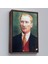 Çerçeveli Atatürk Portre Tablosu Mustafa Kemal Atatürk Dikdörtgen Dekoratif Kanvas Tablo-69 1