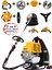 Alman 20 Hp 7 In 1 Sırt Tipi Benzinli Motorlu Ot Çalı Tırpanı Çim Biçme Makinesi Çelik Fırça 2