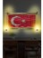 Kanvas Türk Bayrağı Rustik Lambalı Tablo 1