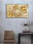 Kanvas Tablo 3D Dekoratif Gold Çiçek LED Işıklı 1