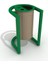 Dış Mekan Çöp Kovası SGC07B, Metal Sallanır 30L 1