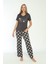 Kadın Kısa Kol Füme Pijama Takım C6T4N7O-048 1