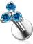F136 Titanyum Trinity Model Tragus Piercing - Helix, Labret, Lobe Piercing - Titanyum Piercing 1