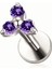 F136 Titanyum Trinity Model Tragus Piercing - Helix, Labret, Lobe Piercing - Titanyum Piercing 1