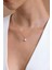 14 Ayar Altın 8 mm Doğal İnci 0,12 ct Pırlantalı Küpe Kolye İkili Set 3