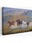 At Sürüsü ve Kartal Yağlıboya Görünüm Dekoratif Kanvas Duvar TABLOSU-3600 1