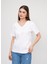 Regular Fit V Yaka Kadın T-Shirt 3