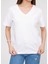 Regular Fit V Yaka Kadın T-Shirt 5