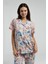 Kadın %100 Viskon Kumaş Dokuma Pijama Takım 3