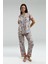 Kadın %100 Viskon Kumaş Dokuma Pijama Takım 5