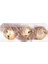Yılbaşı Ağaç Süsü Çıngıraklı Yılbaşı Topu 3'lü Set Simli Berry Süslü Gold 8 cm . 2
