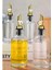 Lombardino 2'li Zeytinyağı ve Sıvıyağ Şişesi Otomatik Kapak Gold Etiketli Yağdanlık 500 ml C1-1-289 3