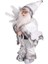 Yılbaşı Noel Baba Beyaz Hediye Çuvallı Fenerli Gümüş-Gri 30 cm . 2