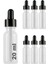 20 ml Metal Kapaklı Damlalık Dropper Şişesi Serum 20 cc Cam Şişe 6 Adet (Siyah Kapak, Şeffaf) 1