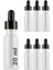 20 ml Metal Kapaklı Damlalık Dropper Şişesi Serum 20 cc Cam Şişe 6 Adet (Siyah Kapak, Şeffaf) 2