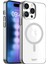 Apple iPhone 15 Pro Max ile Uyumlu Magsafe Uyumlu Slim Fit Kılıf Kablosuz Şarj Destekleyen Sararmaya Karşı Korumalı Kapak (Gümüş Rengi) 1