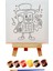 Eğitici Tuval Boyama Kiti - Ahşap Şövalye Boyama Kiti - Robot Boyama Kit 1