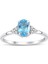 Blue Topaz Oval Tektaş Yüzük 1