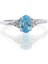 Blue Topaz Oval Tektaş Yüzük 2