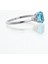 Blue Topaz Oval Tektaş Yüzük 3