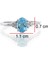 Blue Topaz Oval Tektaş Yüzük 4