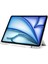 Apple iPad Air 13 2025 M3 Smart Cover Kalem Bölmeli Standlı 1-1 Kılıf - Gri 3