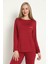 Kadın Uzun Kol Bisiklet Yaka Bordo Mürdüm Pijama Takımı C9T3N5O-048 2