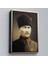 Çerçeveli Atatürk Portre Tablosu Mustafa Kemal Atatürk Dikdörtgen Dekoratif Kanvas Tablo-61 2